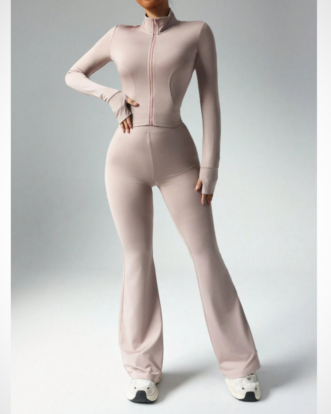 Long Sleeve Jacket and Slim Fit Pants Set