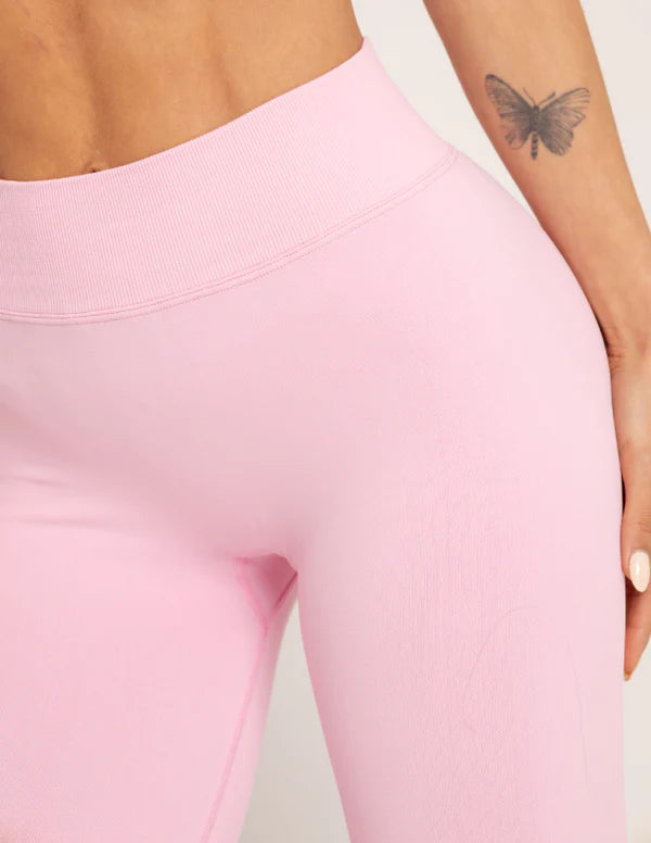 Set Seamless Sport Bra Knot and Leggins push up Heart