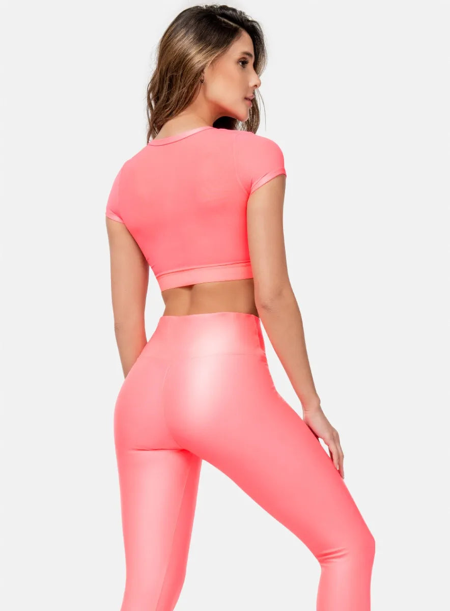 Set Crop Top Transparency with leggins
