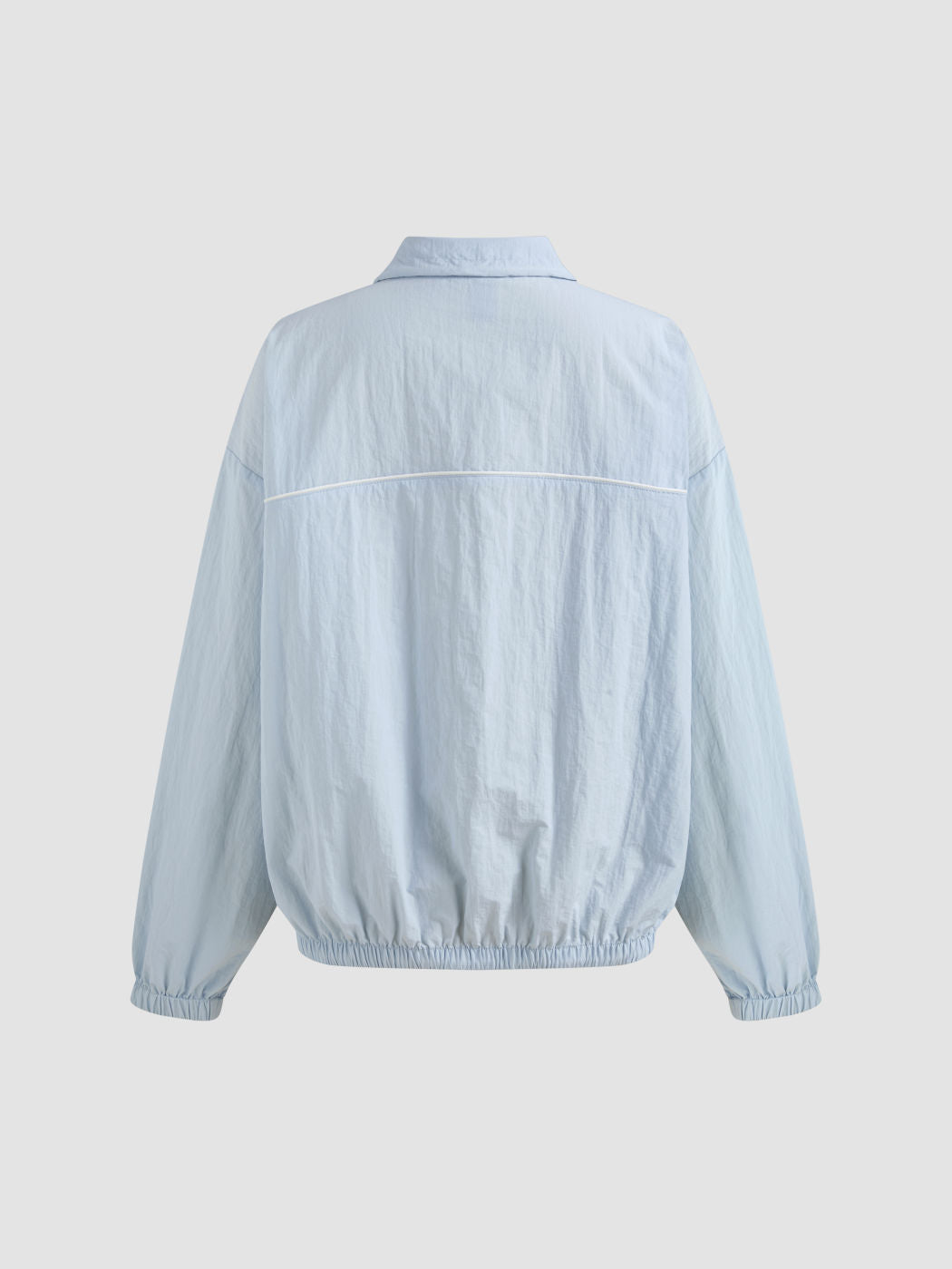 Collar Solid Drawstring Sweatshirt