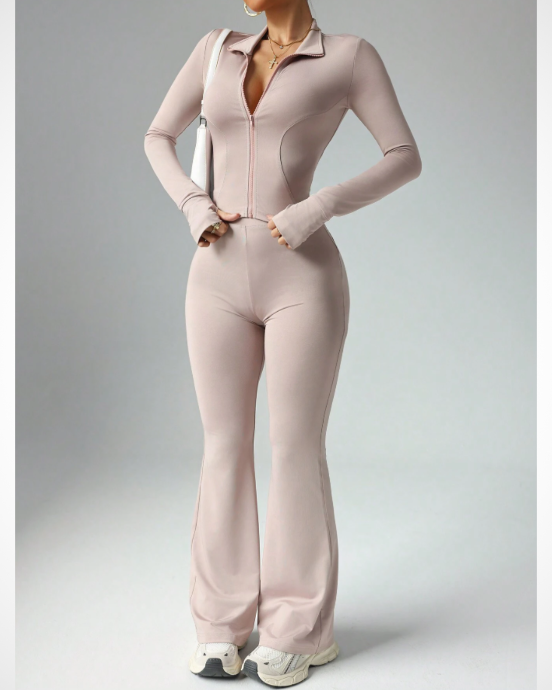 Long Sleeve Jacket and Slim Fit Pants Set