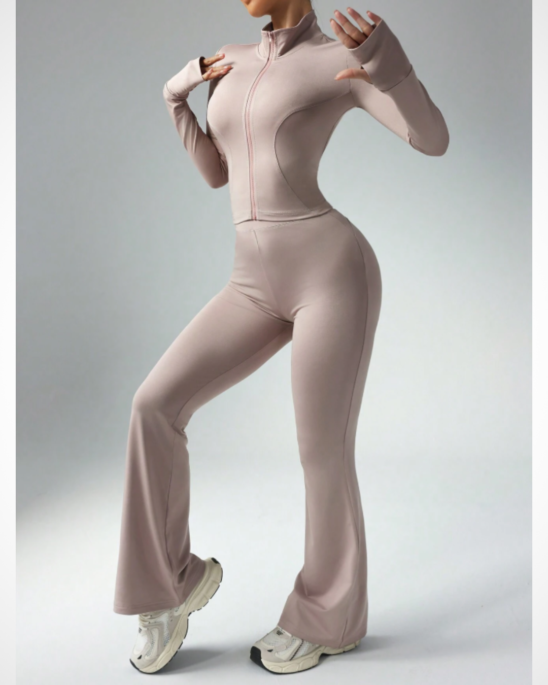 Long Sleeve Jacket and Slim Fit Pants Set
