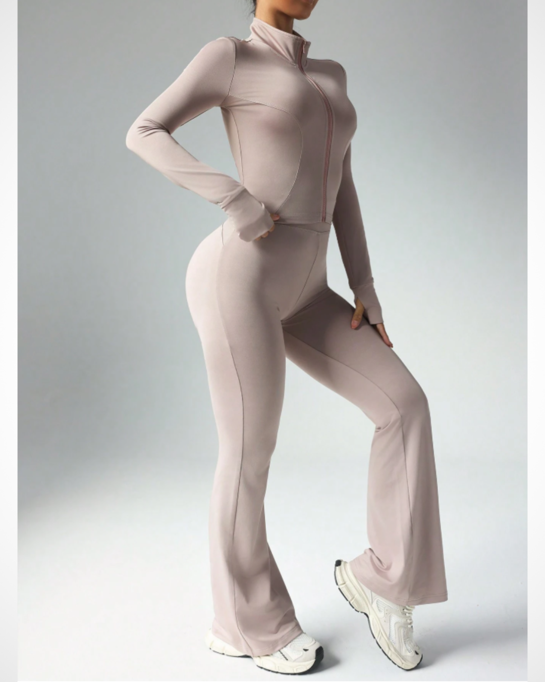 Long Sleeve Jacket and Slim Fit Pants Set