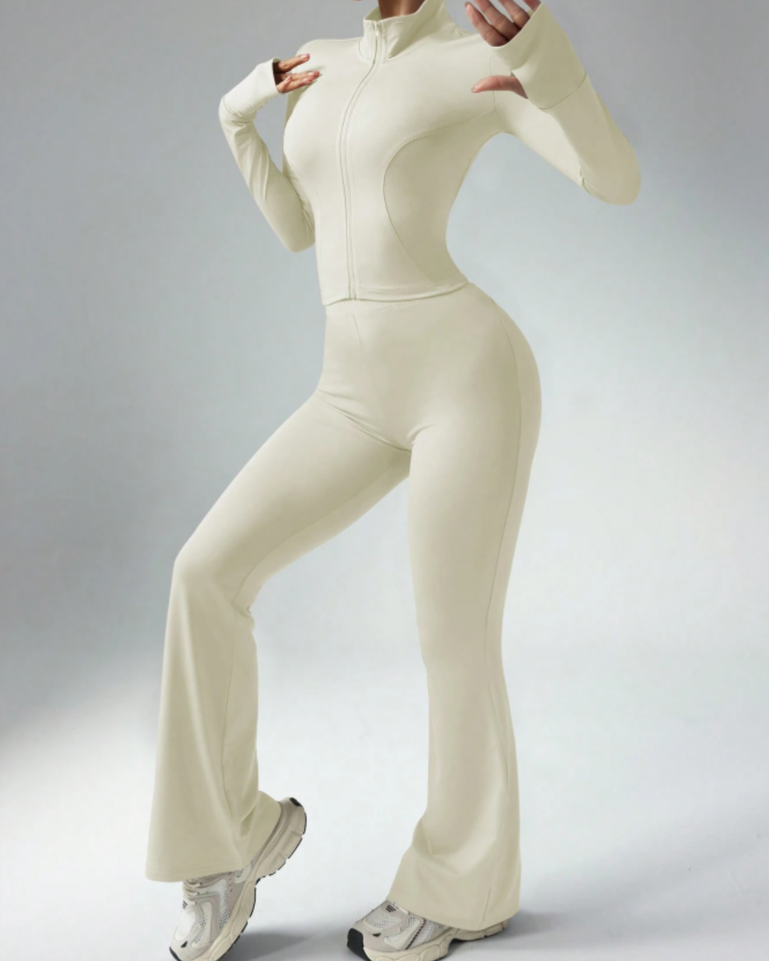 Long Sleeve Jacket and Slim Fit Pants Set