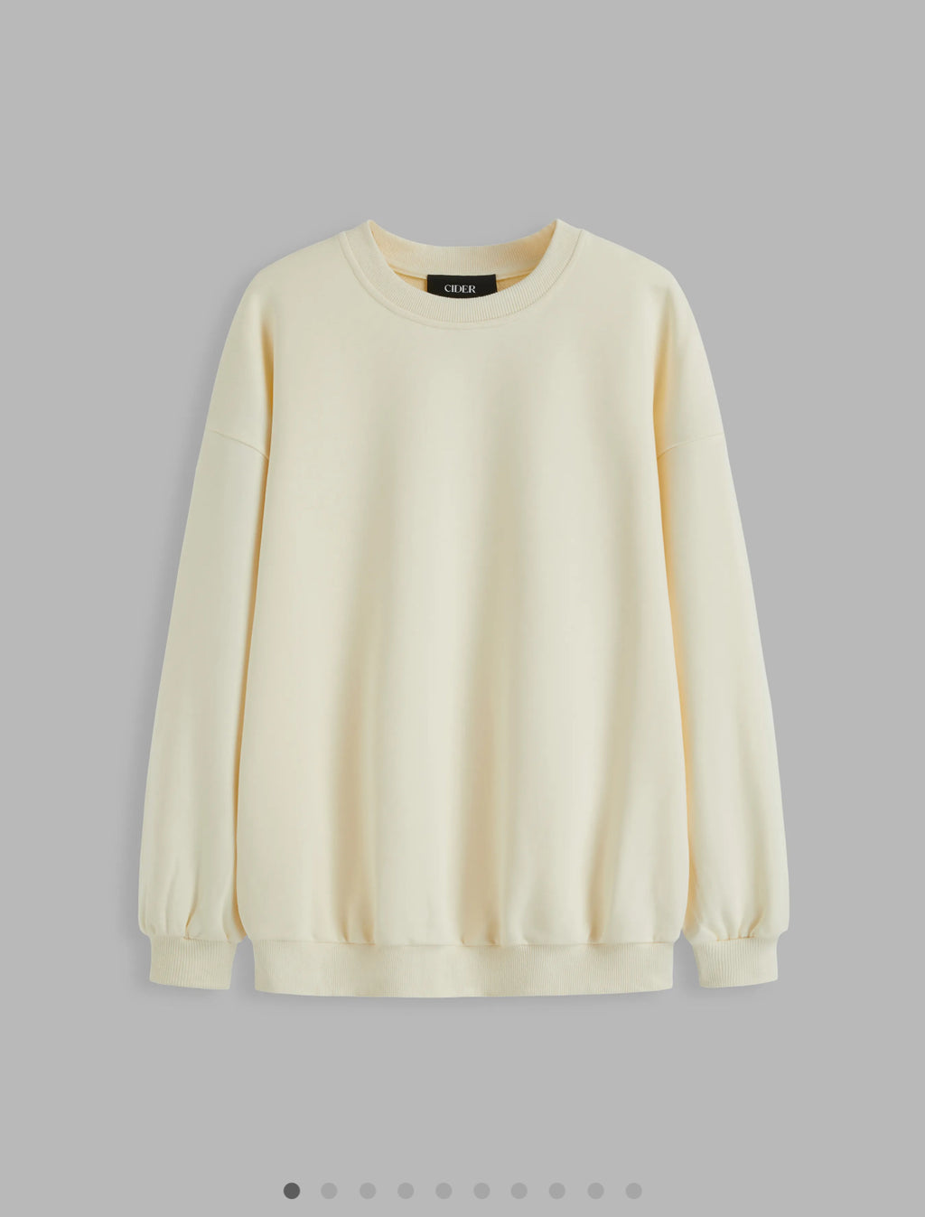 TERRY ROUND NECKLINE SOLID SWEATSHIRT