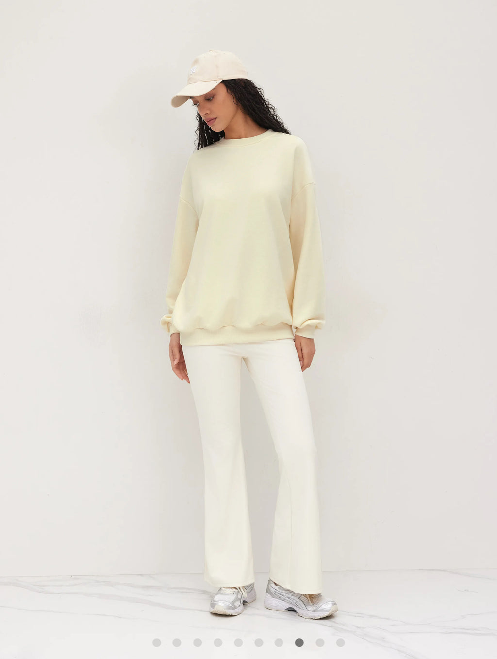 TERRY ROUND NECKLINE SOLID SWEATSHIRT