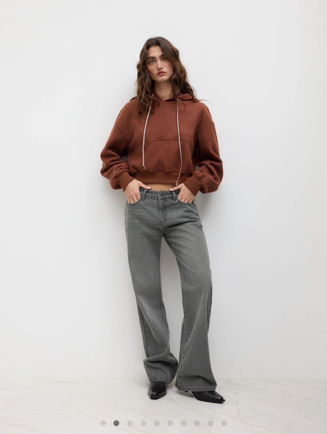 COTTON-BLEND OVERSIZED HOODIE