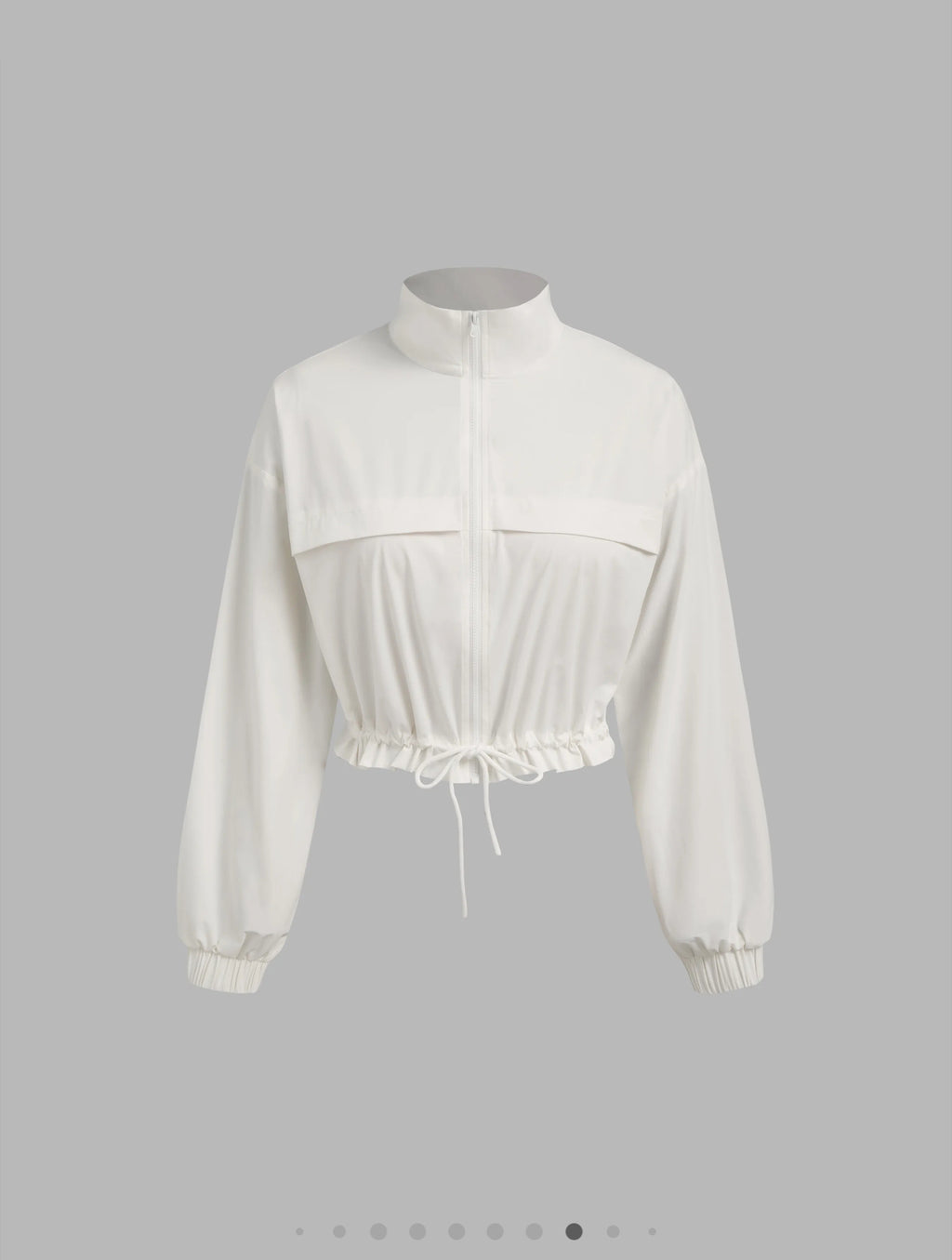 SOLID UV-PROOF ZIPPER DRAWSTRING JACKET