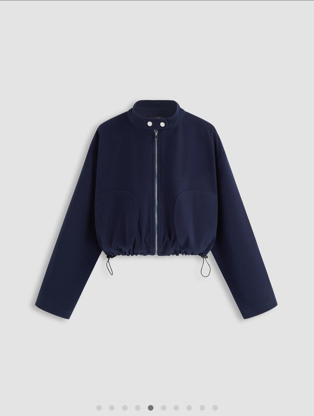 100% Cotton Funnel Neck Drawstring Jacket