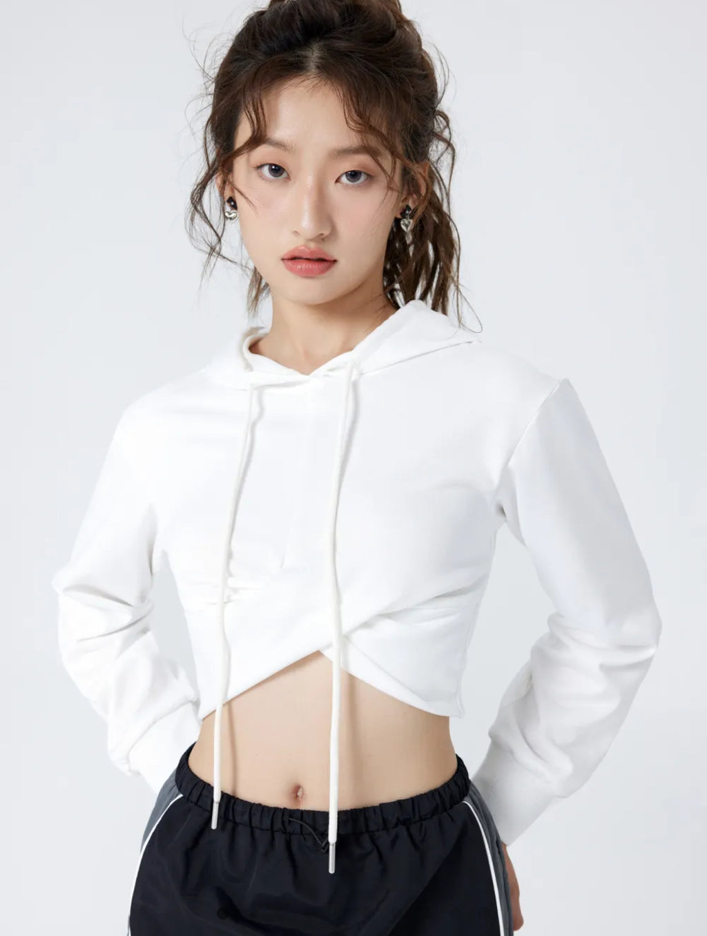 Terry Solid Twist Hoodie